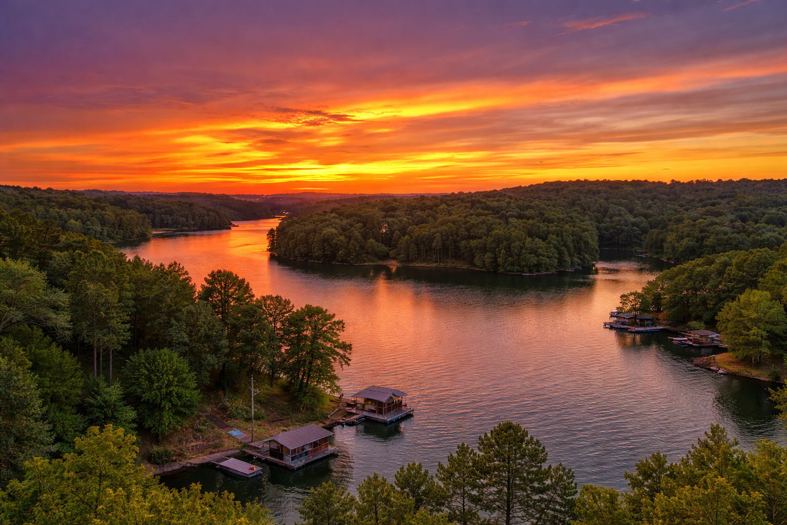 Sunset over Lake Wedowee